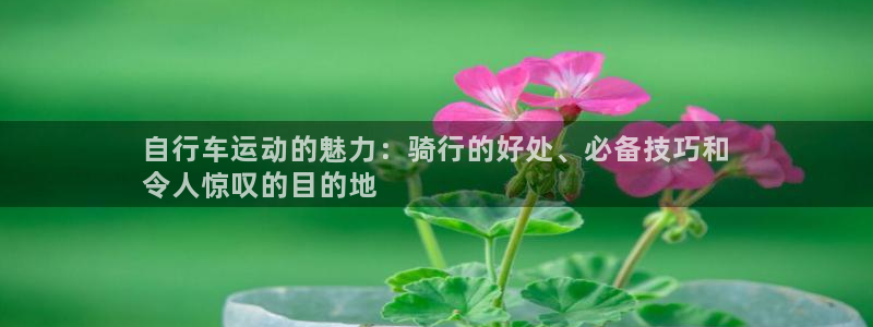 尊龙凯时-人生就是搏|自行车运动的魅力:骑行的好处、必备技巧和
令人惊叹的目的地(图1) 尊龙凯时-人生就是搏